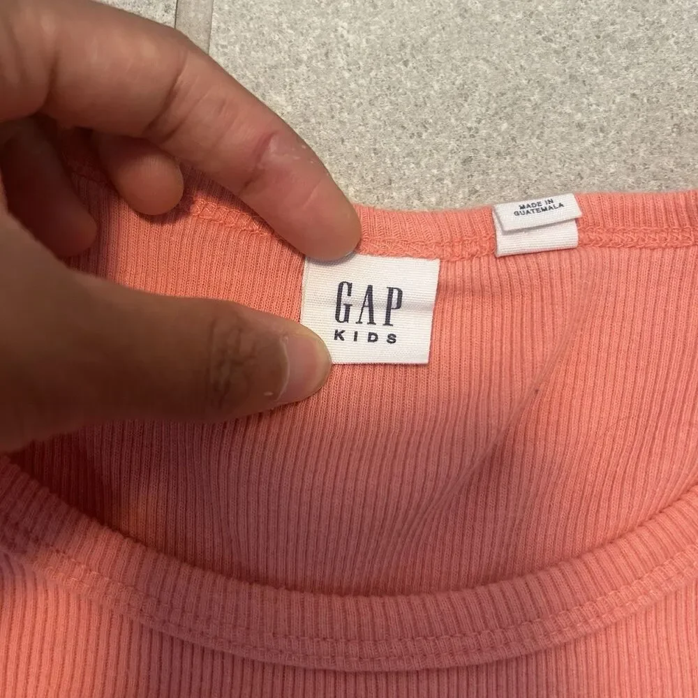 Gap Girls XXL Girls Pink Flutter Sleeve Blouse 100% Cotton